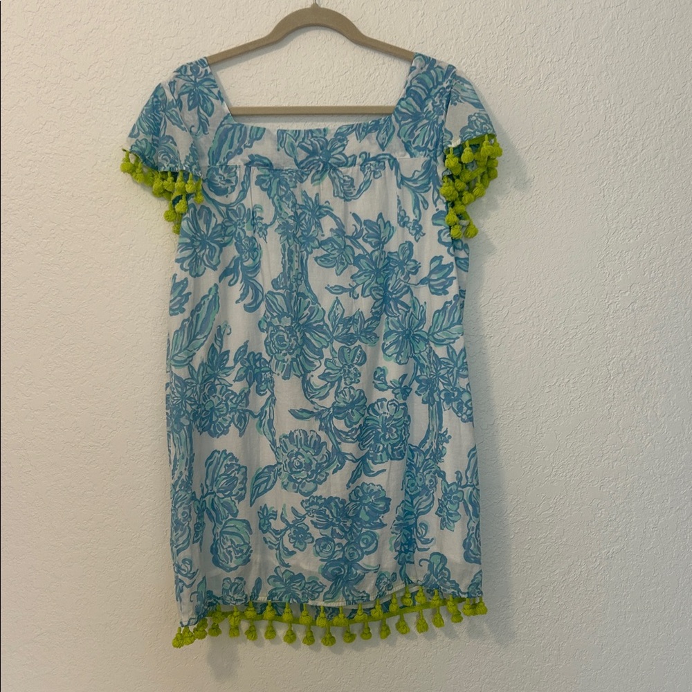Sail to Sable Blue and Green Patterned Dress - Picture 4 of 8